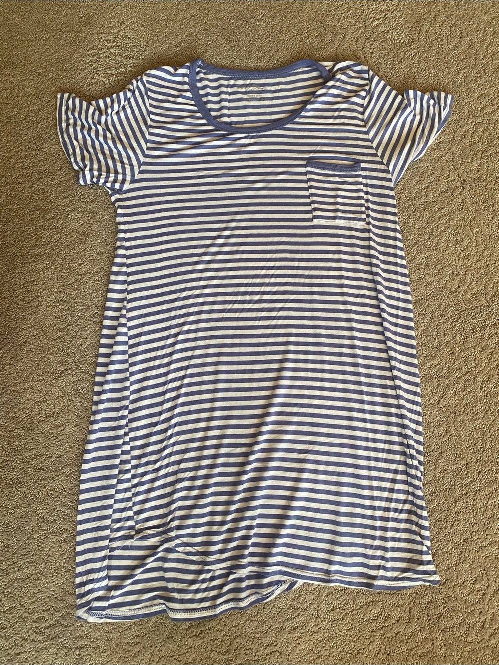 Marilyn Monroe Navy and White Striped Dress/Sleep Shirt